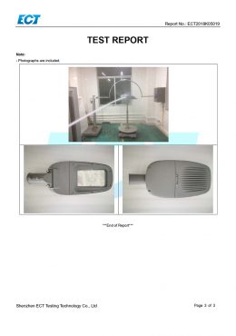 EK IP66 TESTING Certifikat